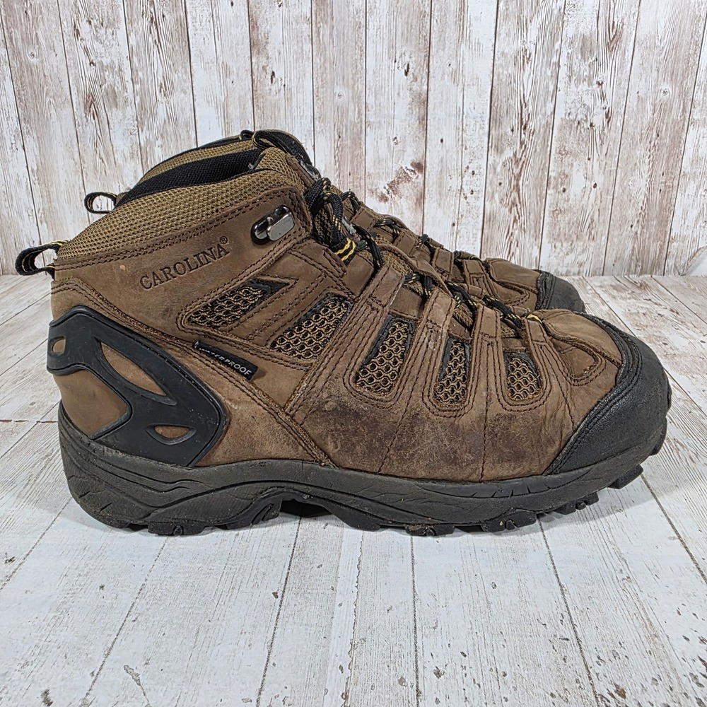 Carolina CA4025 Mens Brown Leather Waterproof Work Boots EH Rated 10.5 2E Wide